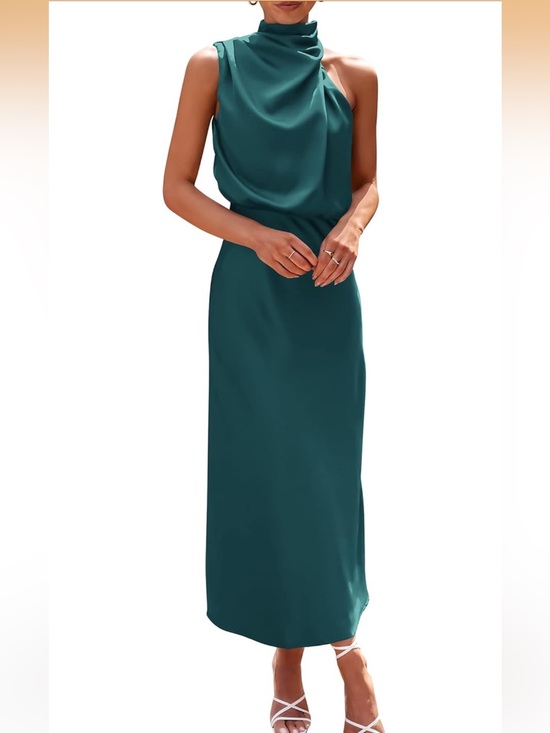 Dresses & Skirts - NWT PrettyGarden Teal Sleeveless High-Neck Dress